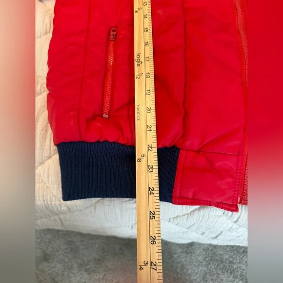 Vintage In Crowd by Celebration Ski Jacket Men's Large Retro Red Navy white - Picture 9 of 9